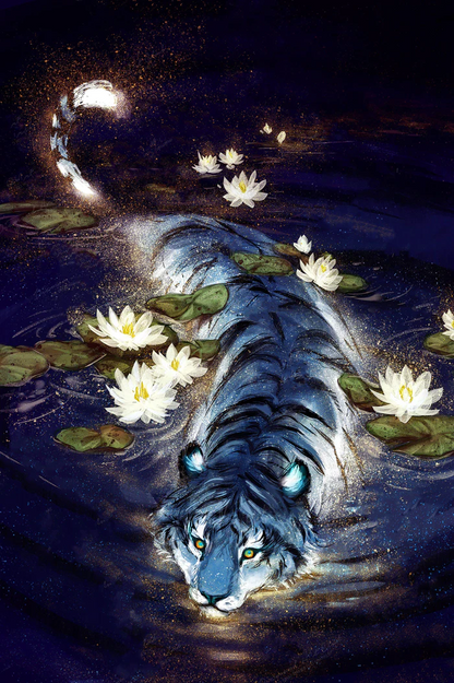 AB Diamond Painting  |   Tiger Walking In Water