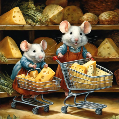 AB Diamond Painting  |  Cheese-buying Mice