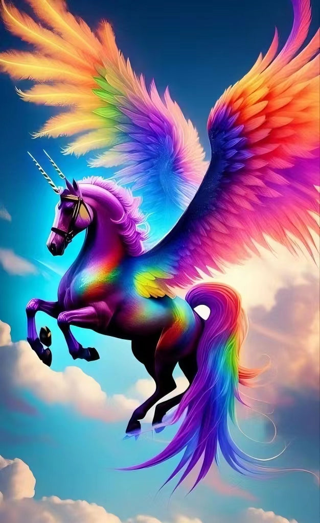 AB Diamond Painting   |  Colorful Pegasus In The Sky