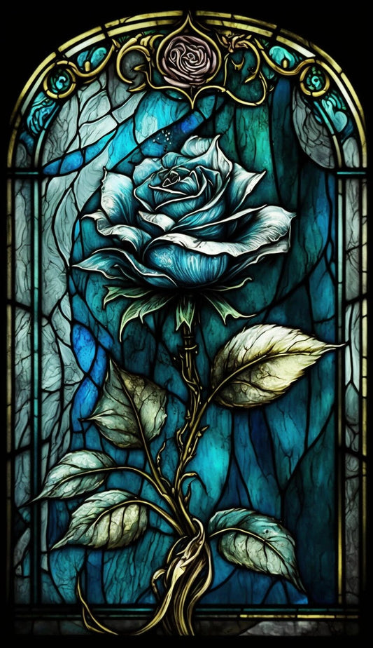AB Diamond Painting   |  Blue Rose
