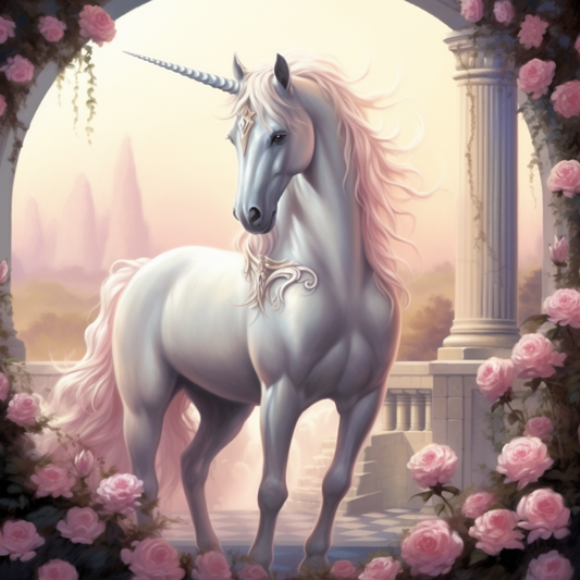 AB Diamond Painting  |  Rose Unicorn