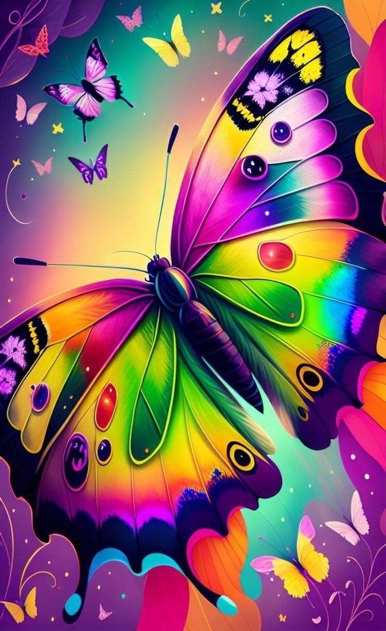 AB Diamond Painting   |  Colorful Butterfly