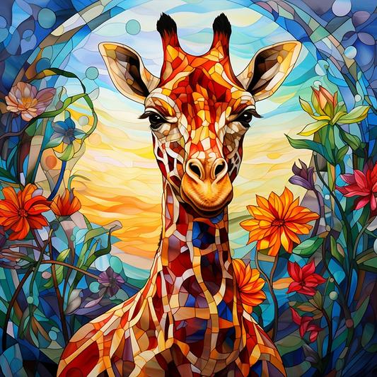 AB Diamond Painting  |  Colorful Giraffe