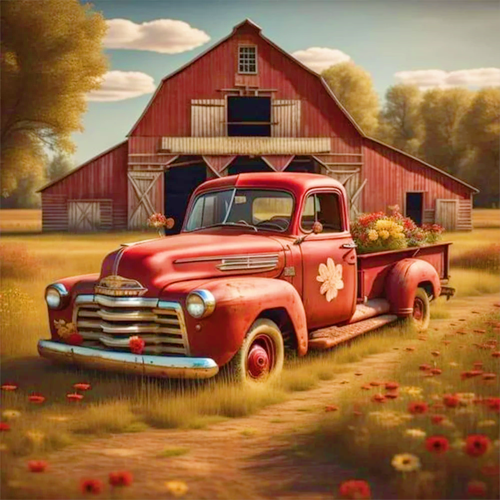 AB Diamond Painting Kit  |  Farm Red Truck