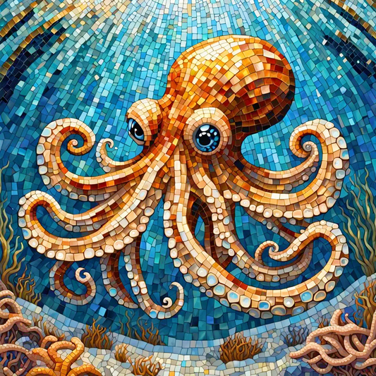 AB Diamond Painting Kit | Mosaic Octopus