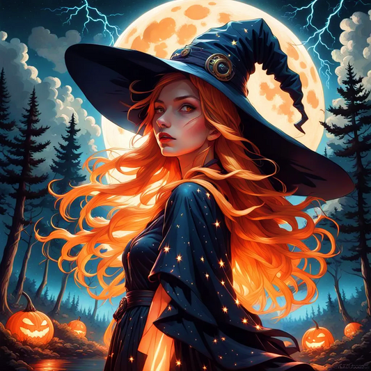 AB Diamond Painting Kit | Halloween Witch