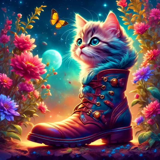 AB Diamond Painting Kit | Cat in Boots