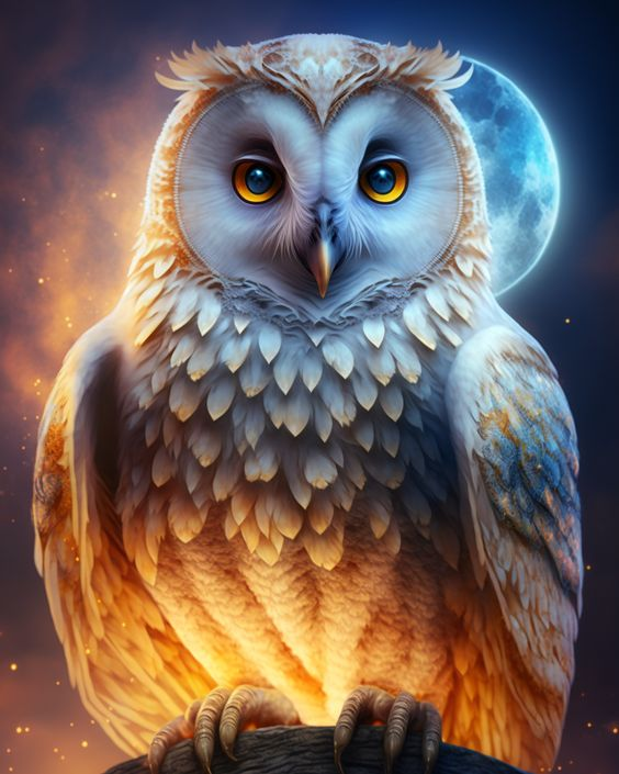 AB Diamond Painting  |  Ice Fire Owl