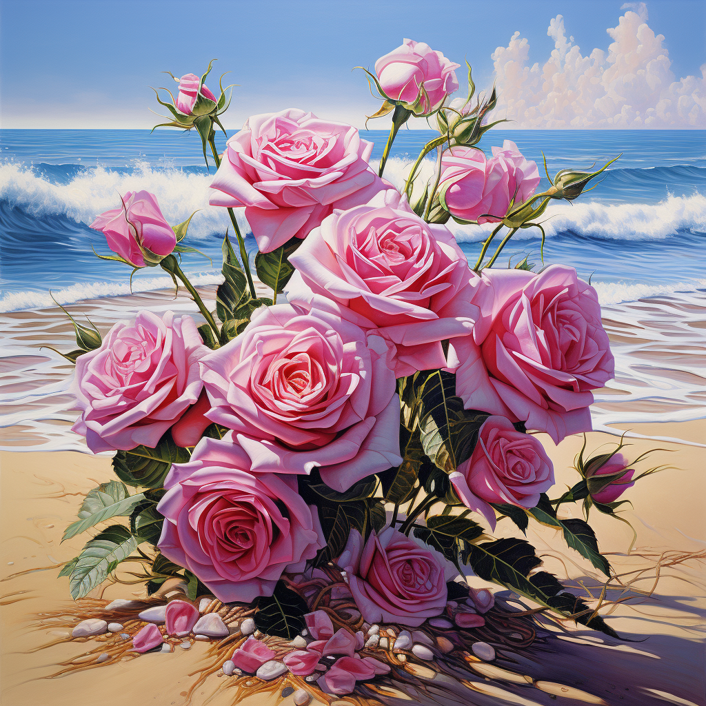 AB Diamond Painting  |  Roses by the Sea
