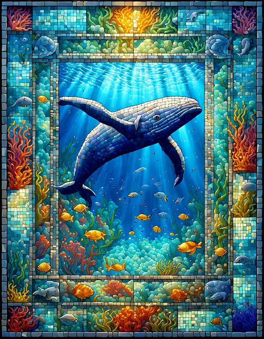 AB Diamond Painting  |  Mosaic Whale