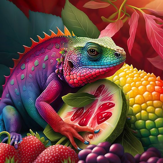 AB Diamond Painting  |  Colorful Chameleon