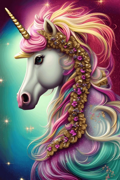 AB Diamond Painting    |   Colorful Unicorn