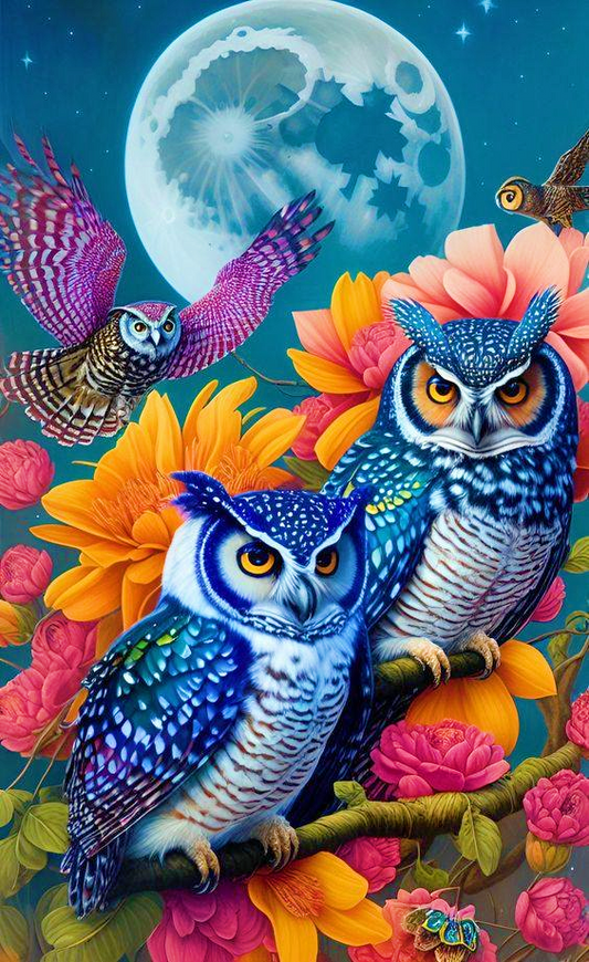 AB  Diamond Painting  |  Colorful Owl