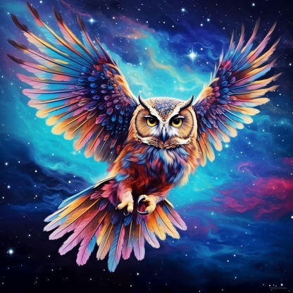 AB Diamond Painting Kit | Colorful Owl