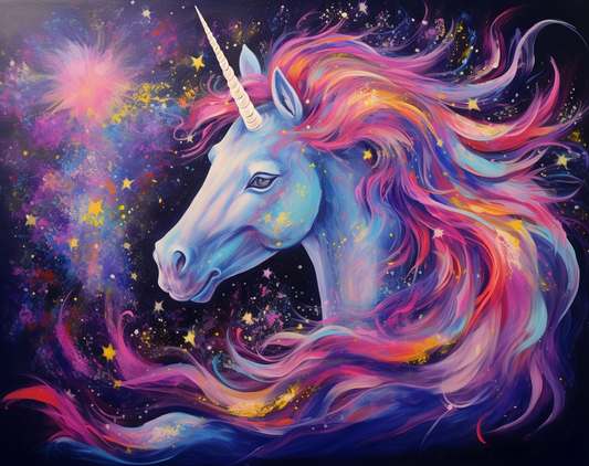 AB  Diamond Painting  |  Colorful Unicorn