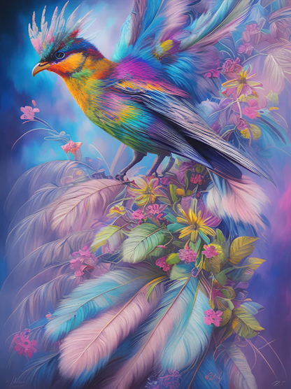 AB Diamond Painting | Bird Flower