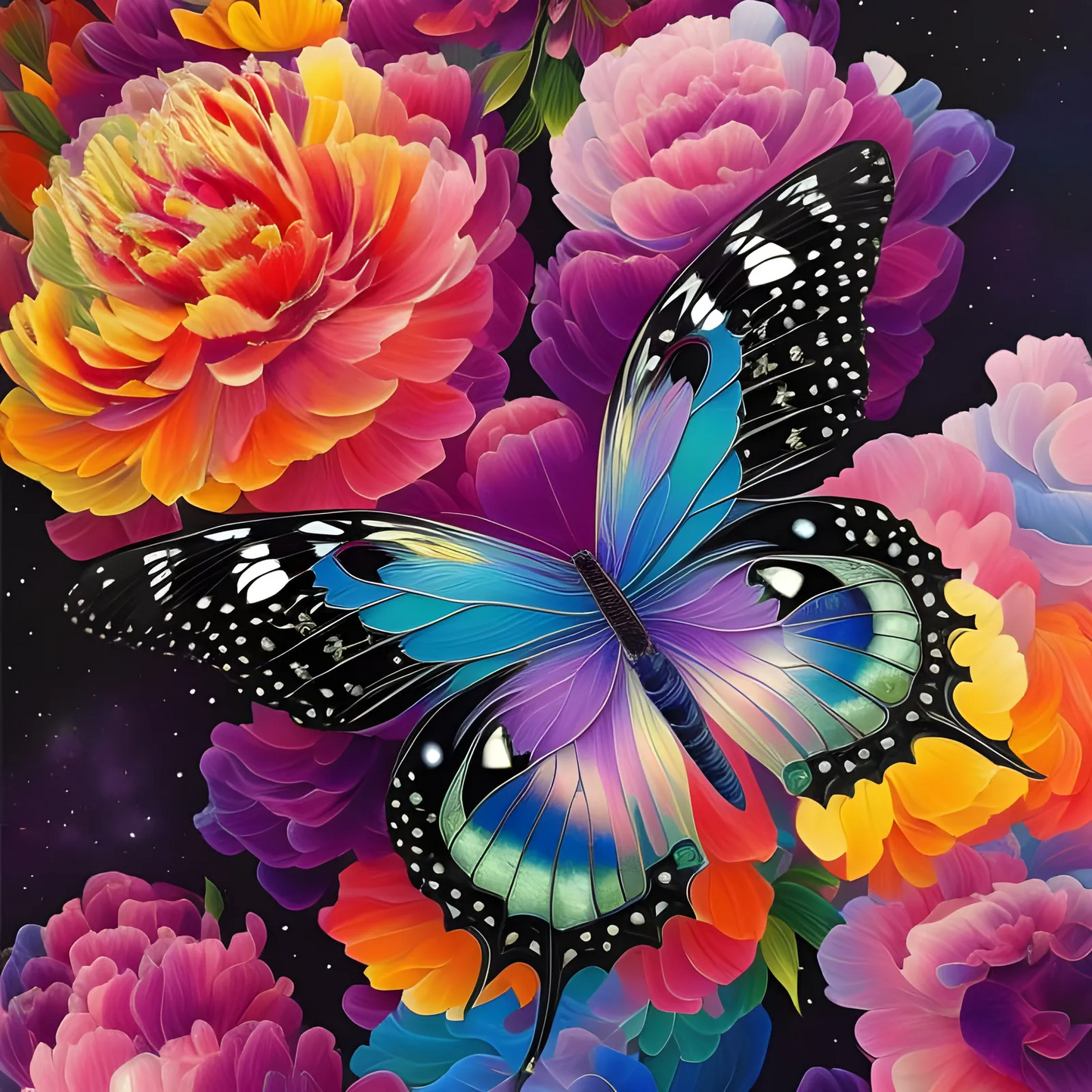 AB Diamond Painting  |  Colorful Butterfly
