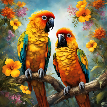 AB Diamond Painting  |  Parrots