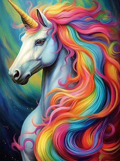 AB Diamond Painting  |   Colorful Unicorn