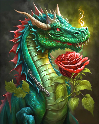 AB Diamond Painting  |   Rose Dragon