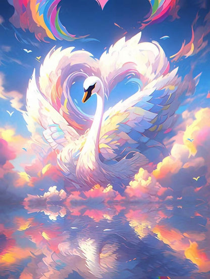 AB Diamond Painting  |  Swan In The Cloud