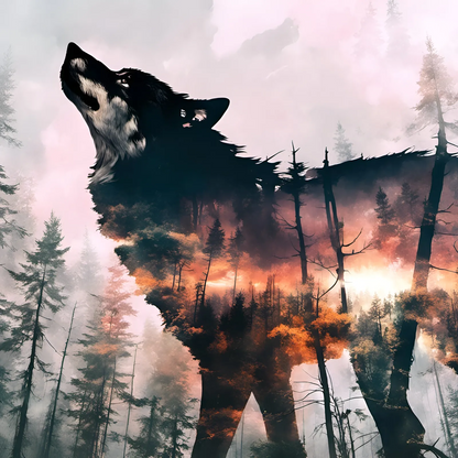 AB Diamond Painting  |  Forest Wolf