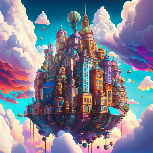 AB Diamond Painting  |  Colorful Sky Castle