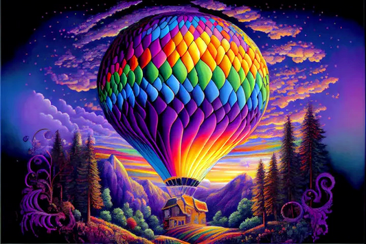 AB Diamond Painting  |  Colorful Hot Air Balloon