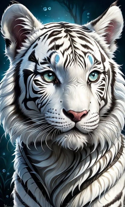 AB Diamond Painting  |  White Tiger