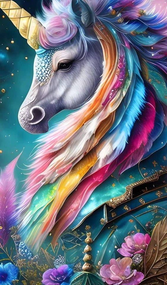 AB Diamond Painting    |  Colorful Unicorn