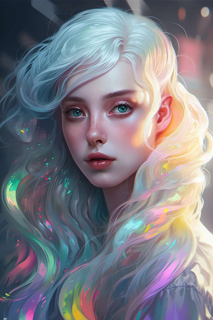 AB Diamond Painting  |  Colorful Hair Beauty