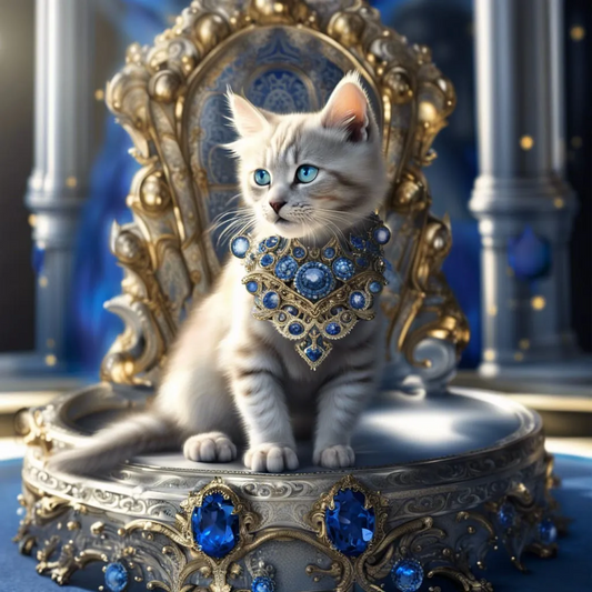 AB Diamond Painting  |  Sapphire Kitten
