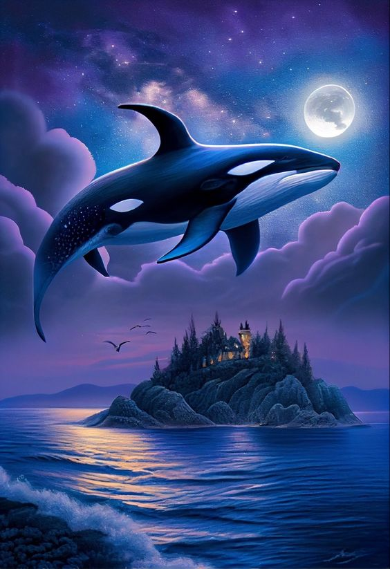 AB Diamond Painting  | Black Killer Whale