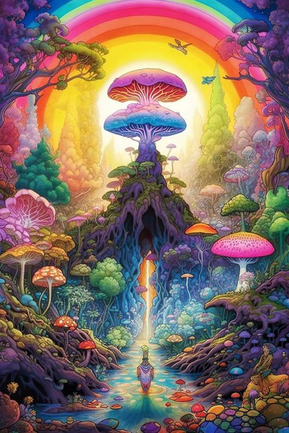 AB Diamond Painting    |  Colorful Mushroom Forest
