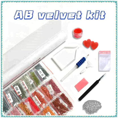 Luxury AB Velvet Diamond Painting Kit -Artistic Girl