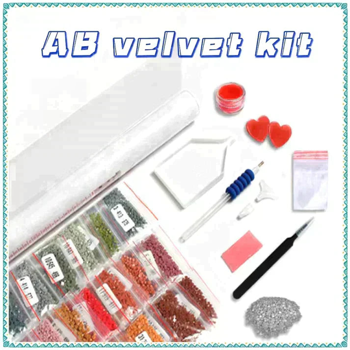 Luxury AB Velvet Diamond Painting Kit -Owl