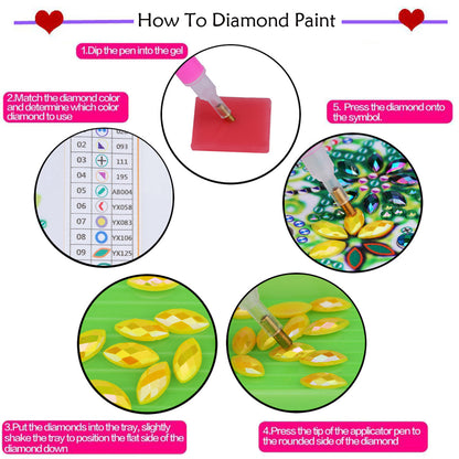 10 pcs set DIY Special Shaped Diamond Painting Coaster | Cow