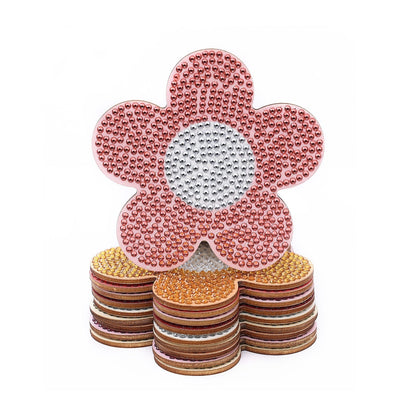 10 pcs set DIY Special Shaped Diamond Painting Coaster | Flower