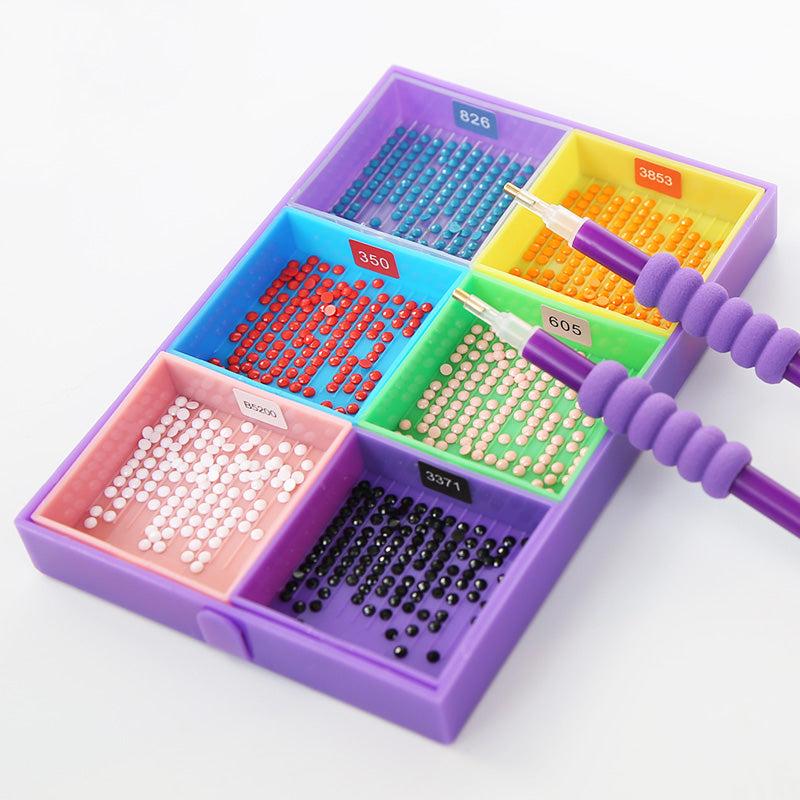 DIY Multifunctional Diamond Painting Drill Tray Tool Set（Mixed Color）