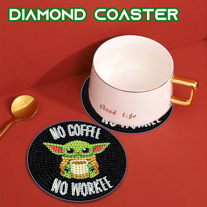 2 pcs set DIY Special Shaped Diamond Painting Coaster | Yoda