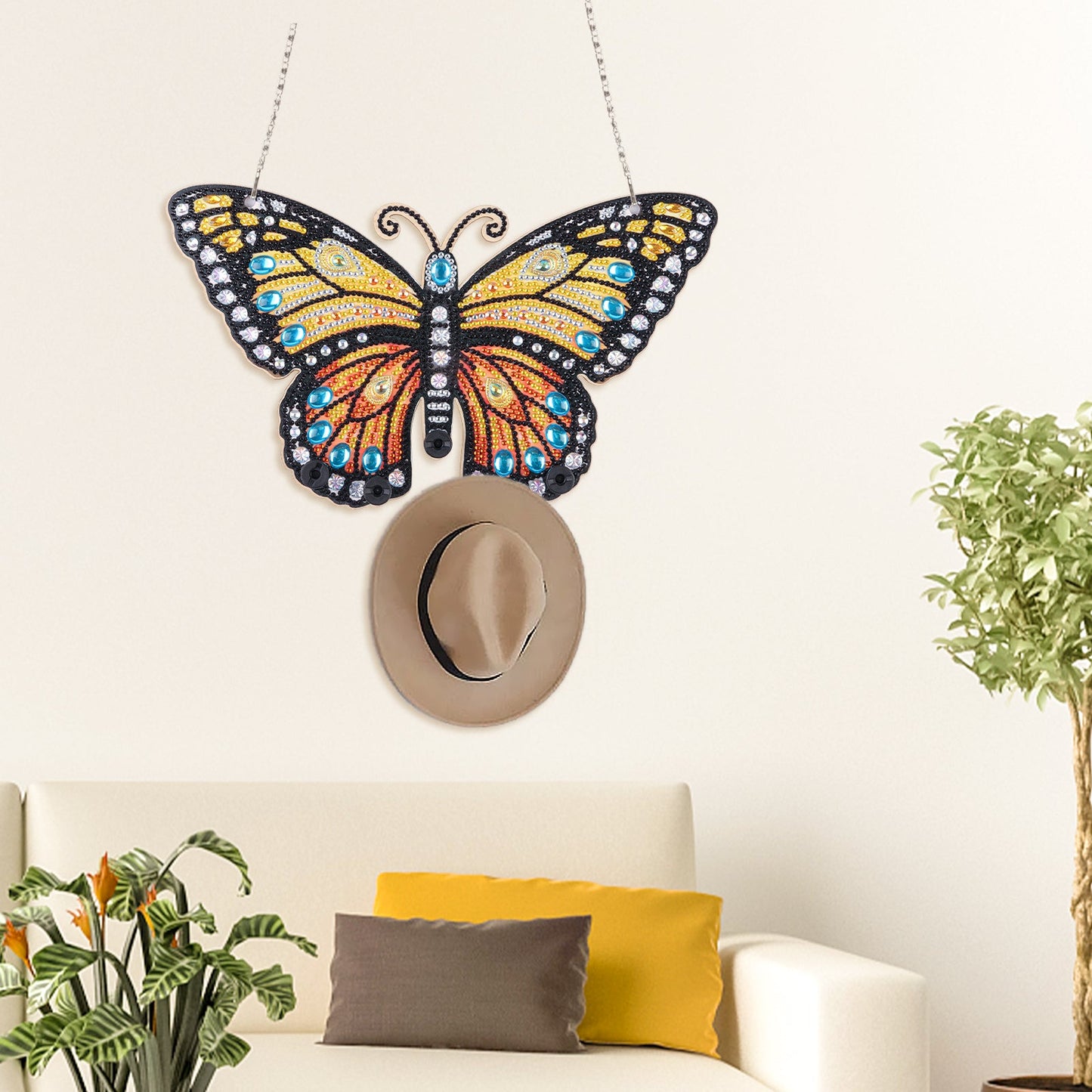 DIY Diamond Pendant Door Wall Decoration | Butterfly