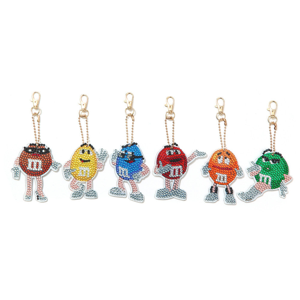 Blingbling's Keychain | candy beans | 6 Piece Set