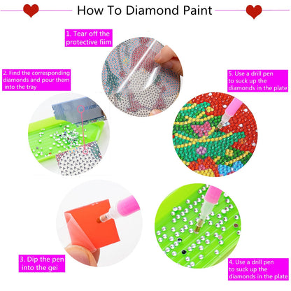 10 pcs set DIY Special Shaped Diamond Painting Coaster | Animal