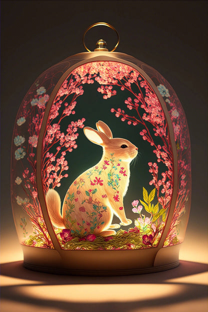 Full Round/Square Diamond Painting Kits |  rabbit lantern