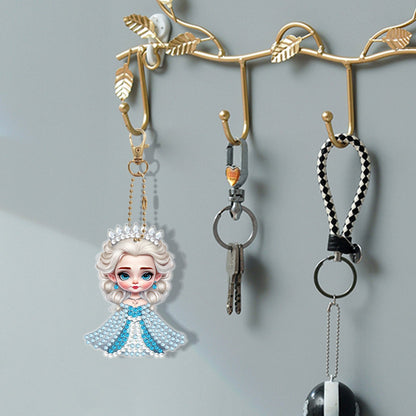5 pcs DIY Diamond Painting Keychain  | girl
