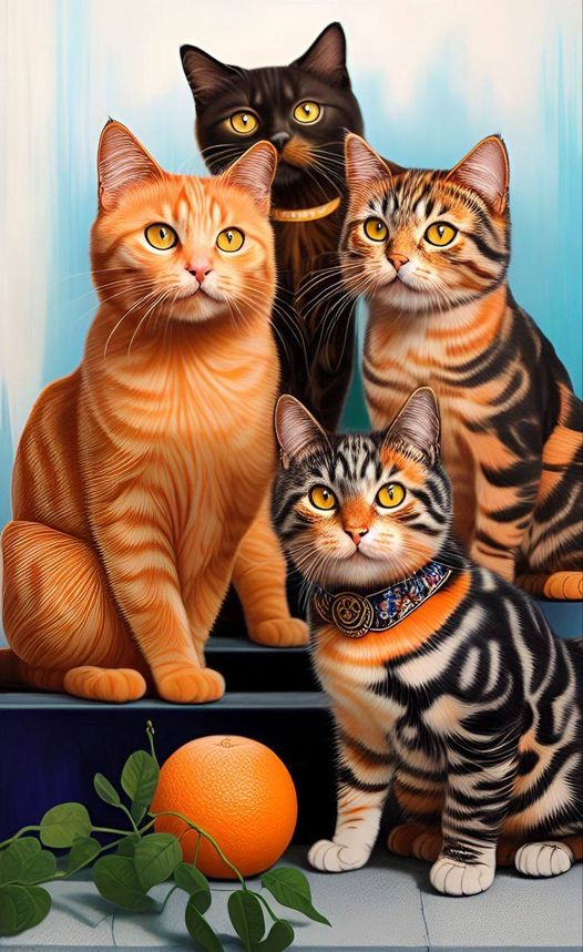 AB Diamond Painting   |  Four Cats